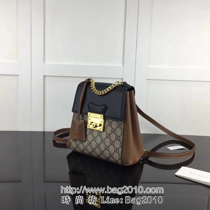 GUCCI古馳原單 新款高仿GUCCI新款專櫃品質原單貨實物實拍498194杏克棕雙肩背包 HY1234